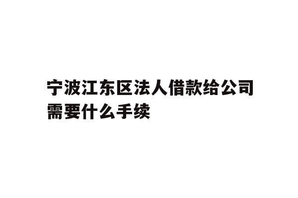 宁波江东区法人借款给公司需要什么手续