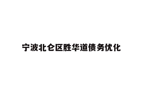 宁波北仑区胜华道债务优化