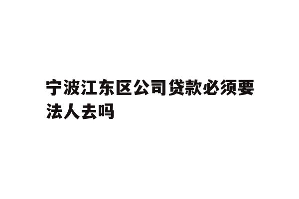 详细阅读:宁波江东区公司贷款必须要法人去吗 宁波江东区公司贷款必须要法人去吗