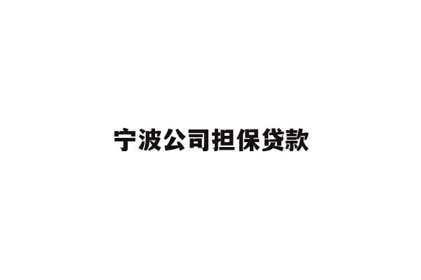 详细阅读:宁波公司担保贷款 宁波公司担保贷款