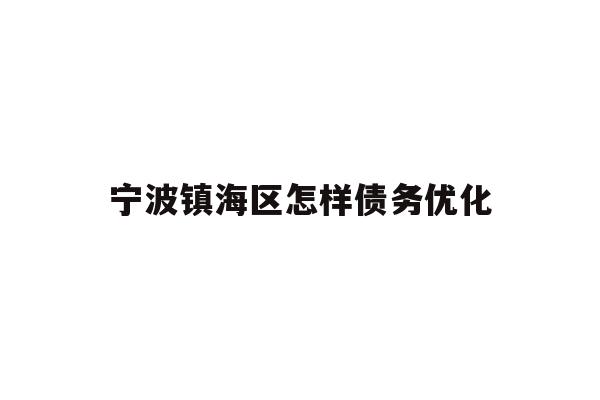 详细阅读:宁波镇海区怎样债务优化 宁波镇海区怎样债务优化