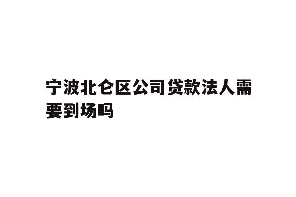 详细阅读:宁波北仑区公司贷款法人需要到场吗 宁波北仑区公司贷款法人需要到场吗