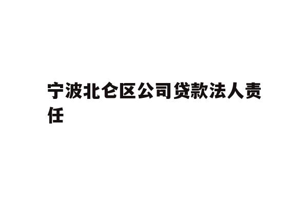 详细阅读:宁波北仑区公司贷款法人责任 宁波北仑区公司贷款法人责任