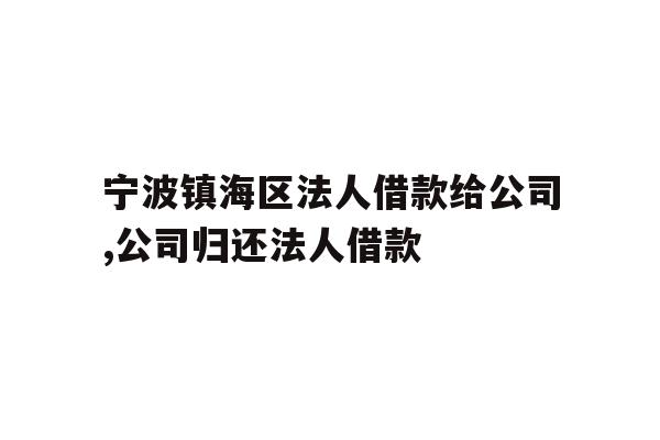 详细阅读:宁波镇海区法人借款给公司,公司归还法人借款 宁波镇海区法人借款给公司,公司归还法人借款