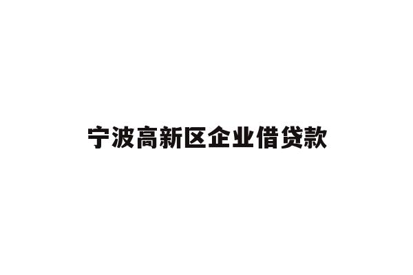 详细阅读:宁波高新区企业借贷款 宁波高新区企业借贷款