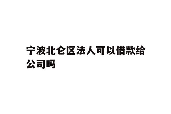 详细阅读:宁波北仑区法人可以借款给公司吗 宁波北仑区法人可以借款给公司吗