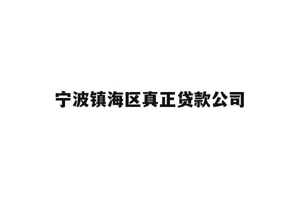 详细阅读:宁波镇海区真正贷款公司 宁波镇海区真正贷款公司