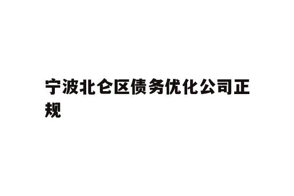 宁波北仑区债务优化公司正规
