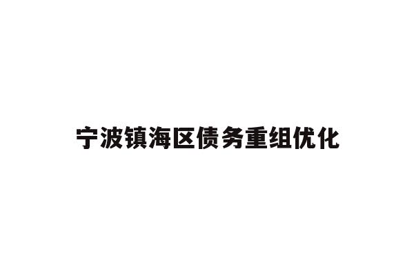 详细阅读:宁波镇海区债务重组优化 宁波镇海区债务重组优化