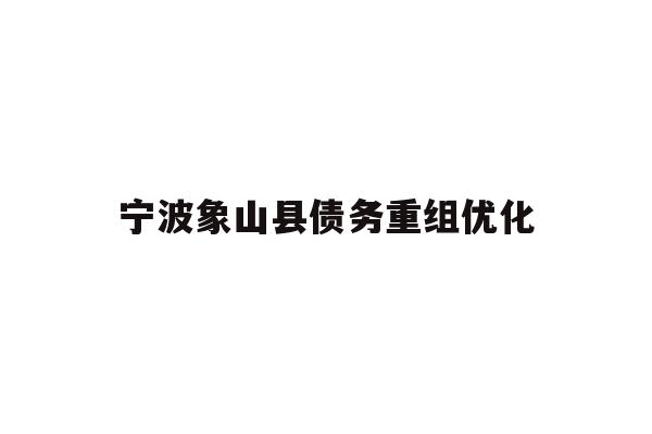 详细阅读:宁波象山县债务重组优化 宁波象山县债务重组优化