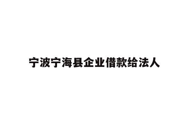 宁波宁海县企业借款给法人