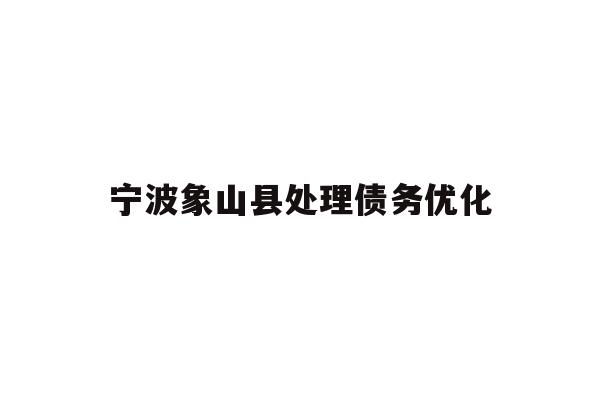 详细阅读:宁波象山县处理债务优化 宁波象山县处理债务优化