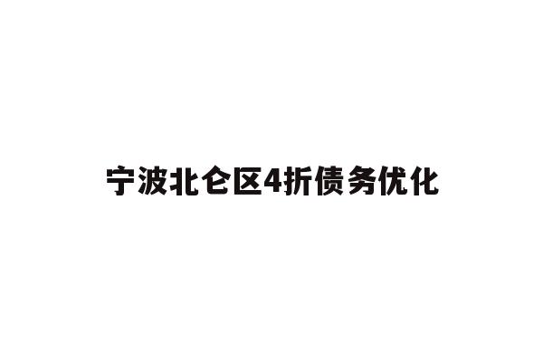 宁波北仑区4折债务优化