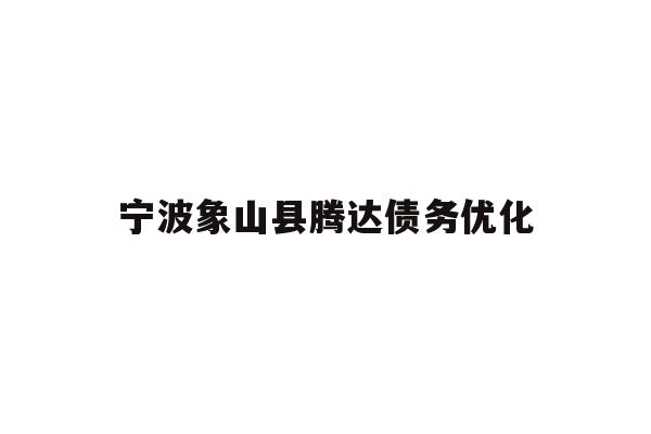 详细阅读:宁波象山县腾达债务优化 宁波象山县腾达债务优化