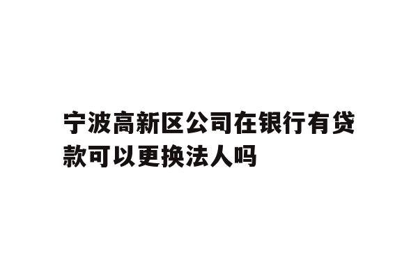 宁波高新区公司在银行有贷款可以更换法人吗