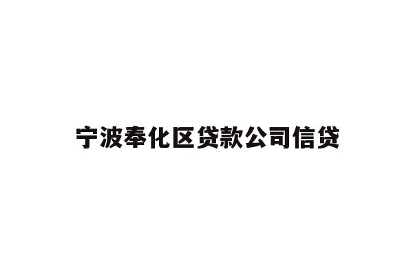 详细阅读:宁波奉化区贷款公司信贷 宁波奉化区贷款公司信贷