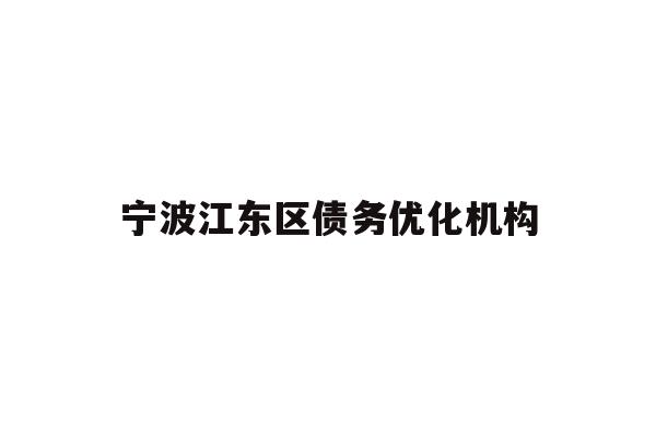宁波江东区债务优化机构