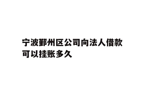 详细阅读:宁波鄞州区公司向法人借款可以挂账多久 宁波鄞州区公司向法人借款可以挂账多久