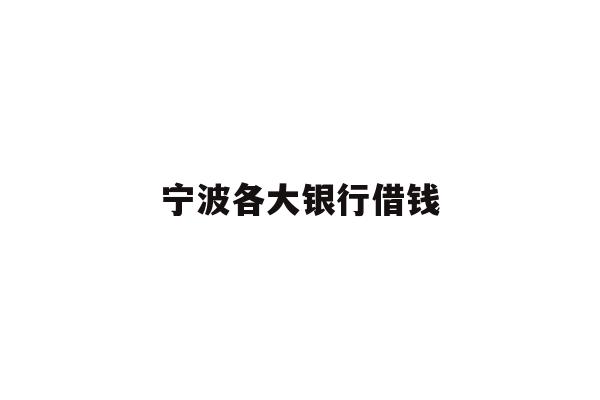 宁波各大银行借钱